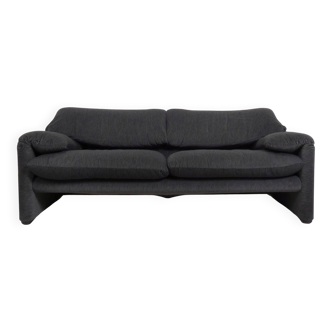 Cassina Maralunga 2,5 seater bicolore black/grey