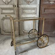 Vintage gold bar cart