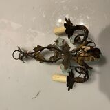 Vintage tole porcelain sconces 1960s