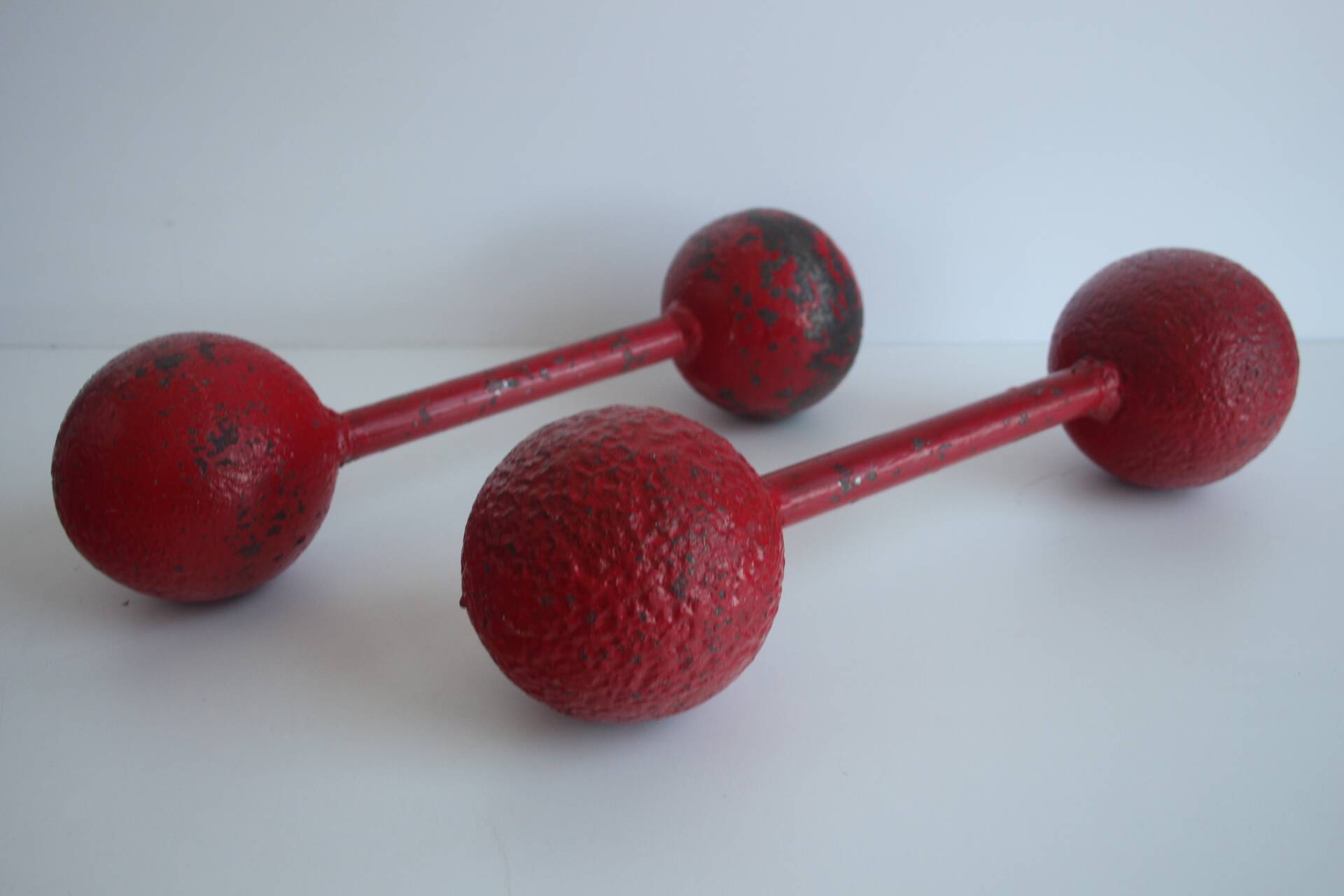 Set of Art deco Double Ball Dumbbels, 1930s.