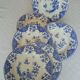 Six hollow plates in Gien's faience