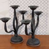 Pair of large candlesticks