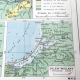 Old map Northern Europe Germany Poland Denmark 43x43cm from 1950