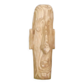 Minimalist sculpture of a head in light wood, 1970s
