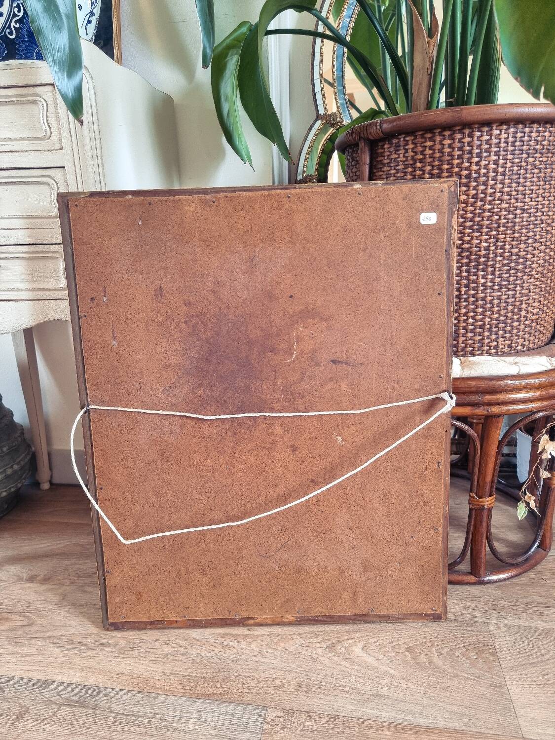 Mirror in wood and gilded stucco