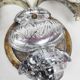Vintage silver metal wall light.