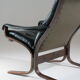 Vintage leather Siesta armchair with armrests by Ingmar Relling, Norway 1970