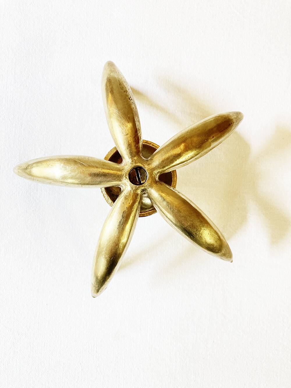 Brass flower ashtray
