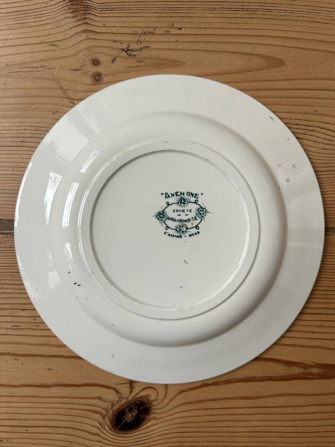 Set of 6 mismatched antique dinner plates
