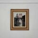 Original mid-century Swedish oil on canvas – “Entrance” by Reuben Hedin – vintage & framed – 55 × 63 cm