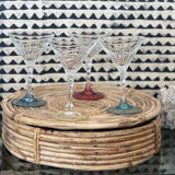 Set of 4 cocktail glasses 1970