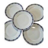 Set of five porcelain plates
