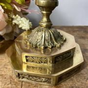 Candlestick, Seven-branched Menorah in brass