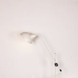 Tilting desk lamp in white metal 1960.