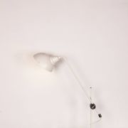 Lampe de bureau inclinable en métal blanc 1960.