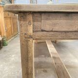 oak farmhouse table - 2 drawers