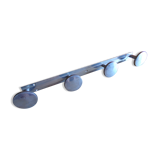 Wall-mounted coat rack 4 aluminum patères