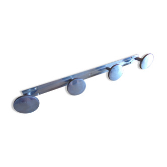 Wall-mounted coat rack 4 aluminum patères