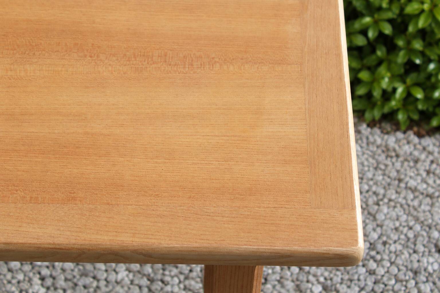 Table basse vintage en chêne style table de ferme – bois naturel – 103 cm