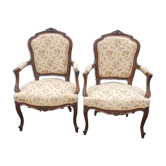 Paire de fauteuils cabriolet