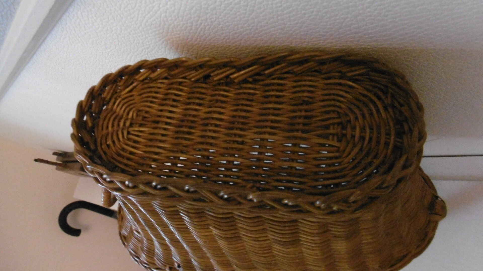 Old wicker bottle holder