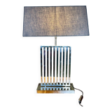 Designer lamp in chromed metal from the 2000s, height 70 cm
