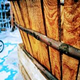 Antique wooden basket