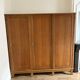 Large vintage Scandinavian wardrobe with 3 sliding doors.