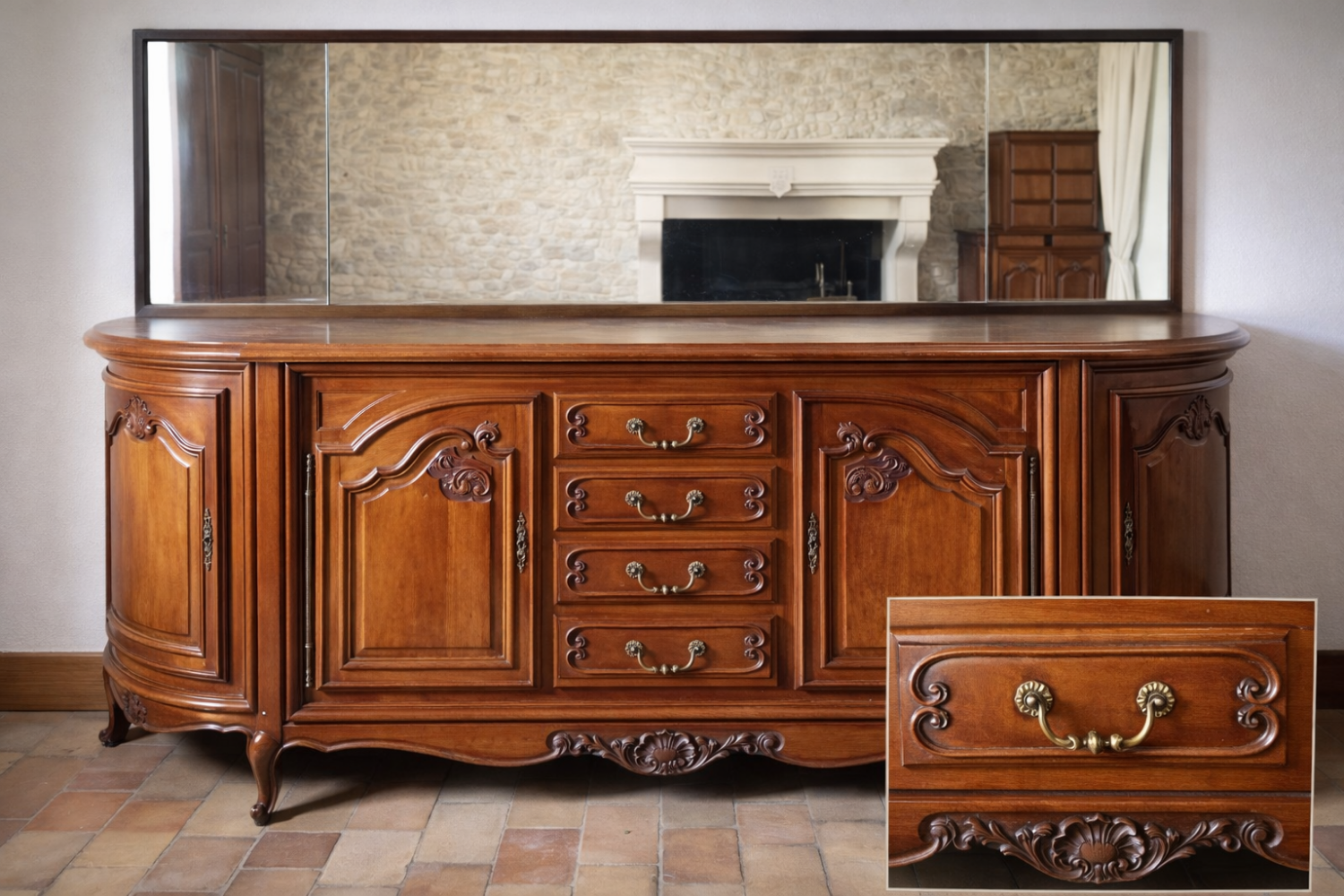 Sideboard / buffet in solid cherry wood – custom-made production