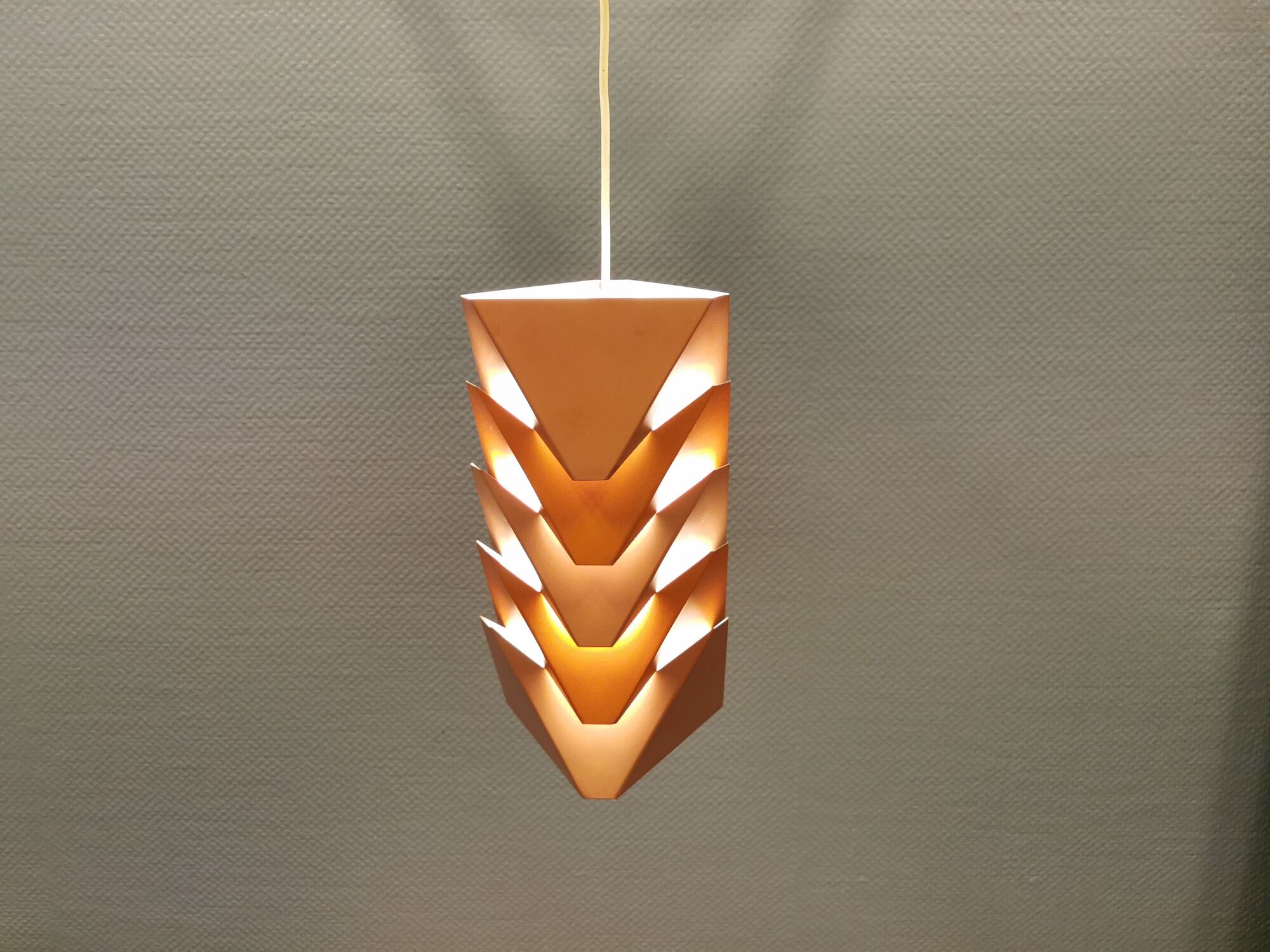 Hanging lamp, designed by the famous Louis Weisdorf, for Danish Lyfa in 1970, model EKKO