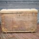 Antique chest, vintage wooden trunk