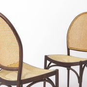 Pair of Vintage Thonet Bentwood Dining Chairs, Viennese Cane, 1960s–1970s