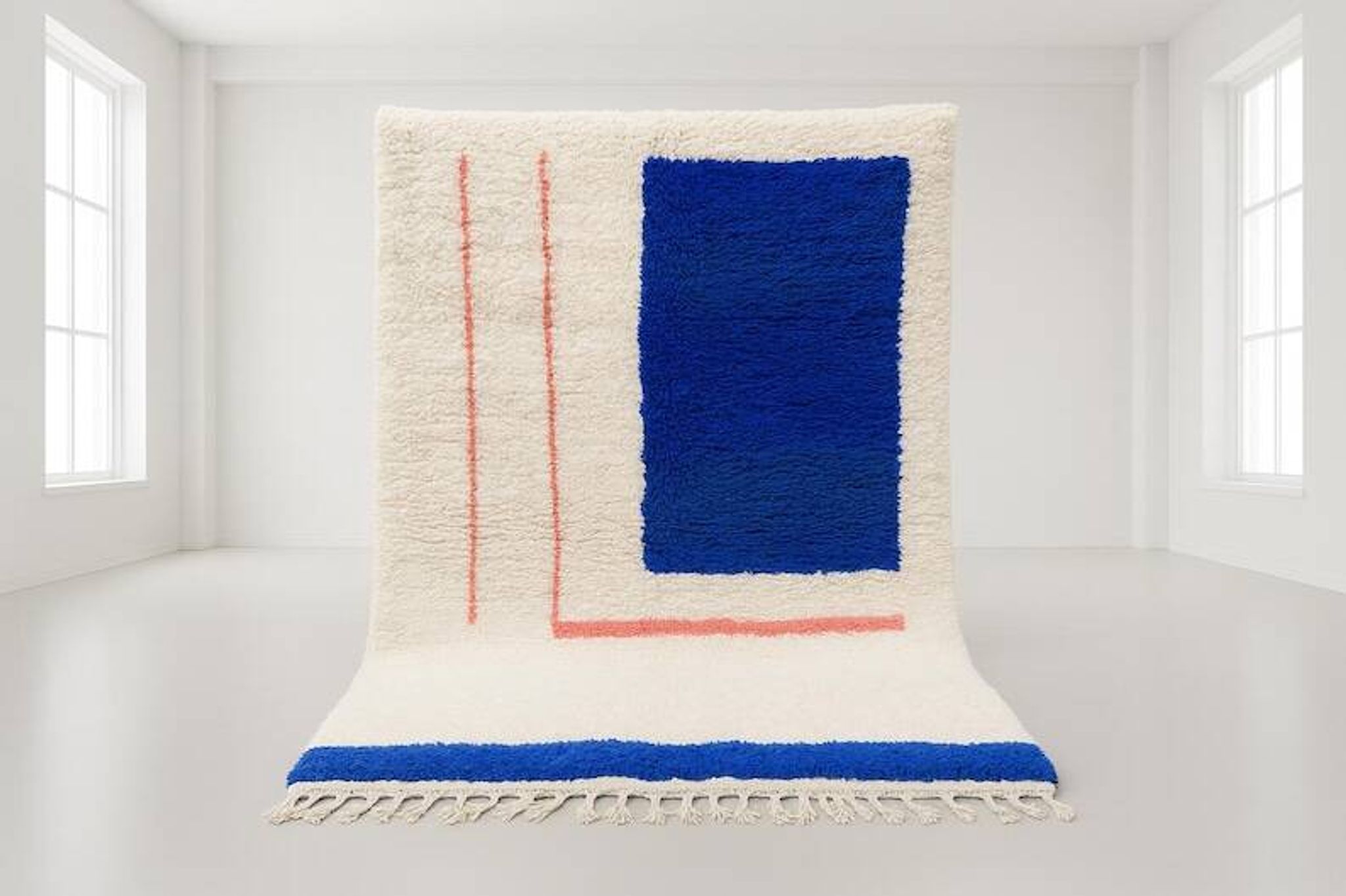 Natural wool rug 250cm x 150cm