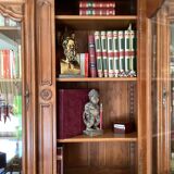 Cherry bookcase stamped Louis Tricoire