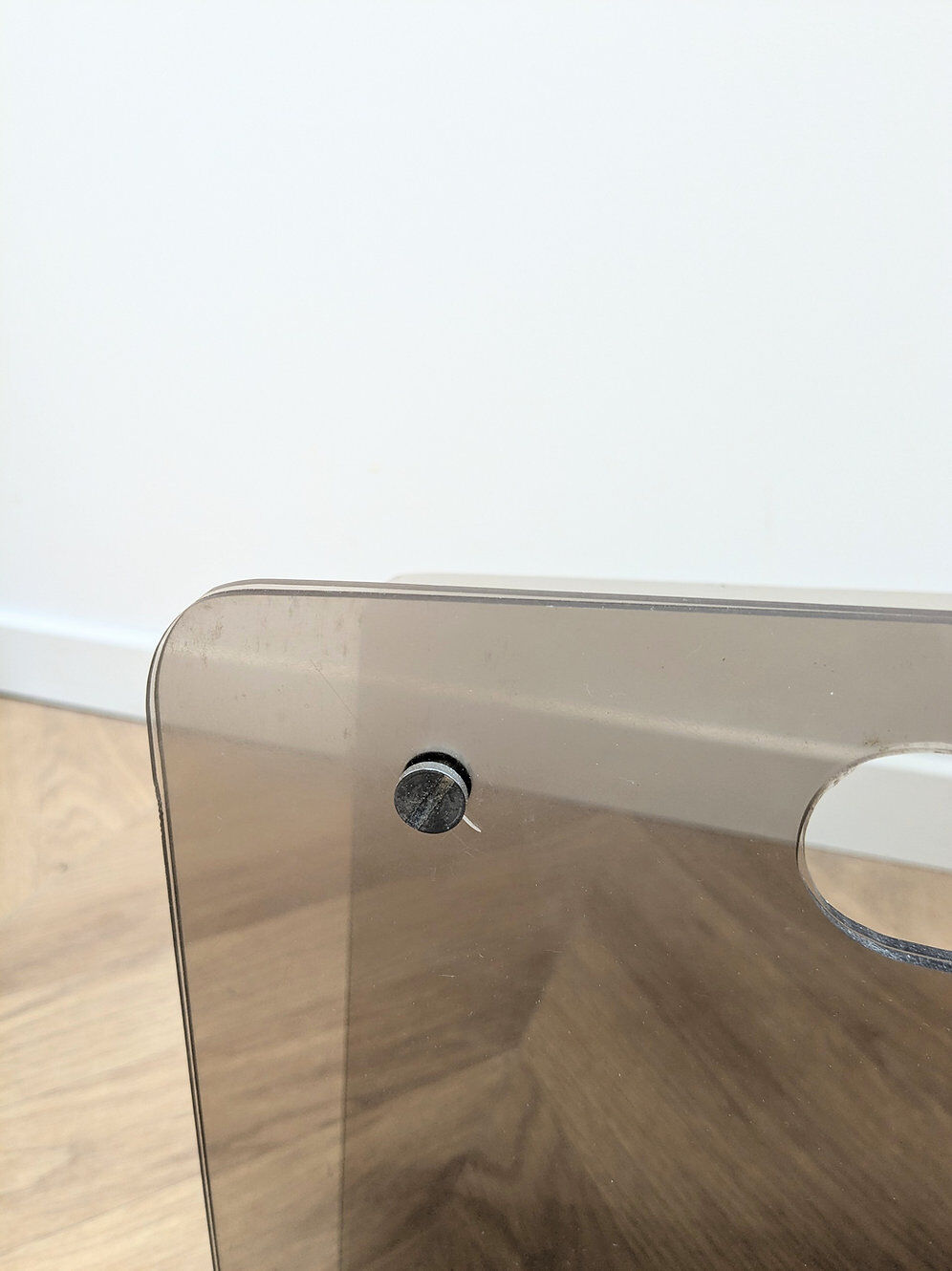 Vintage plexiglass magazine rack