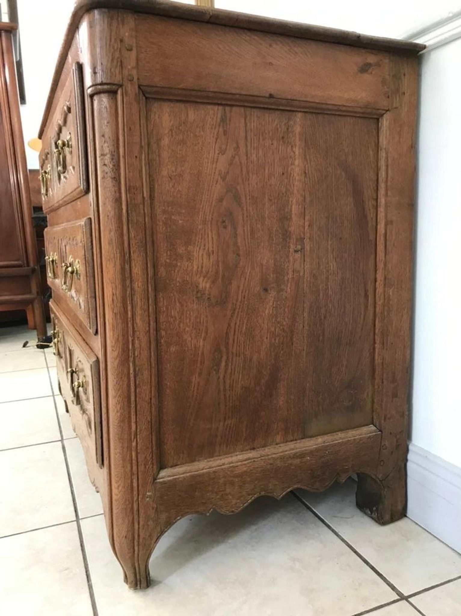 Louis XV chest of drawers in light oak 18th century