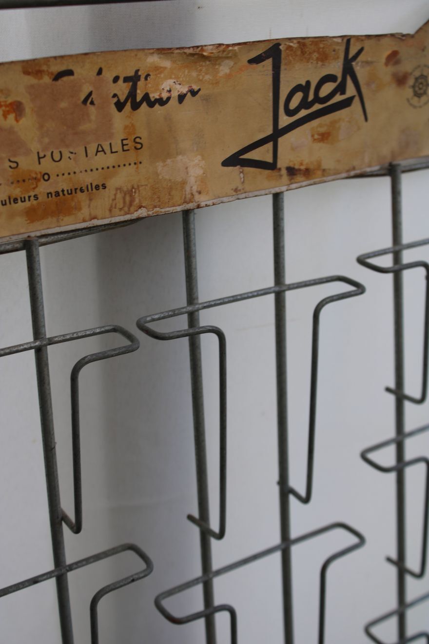 Old postcard wall display