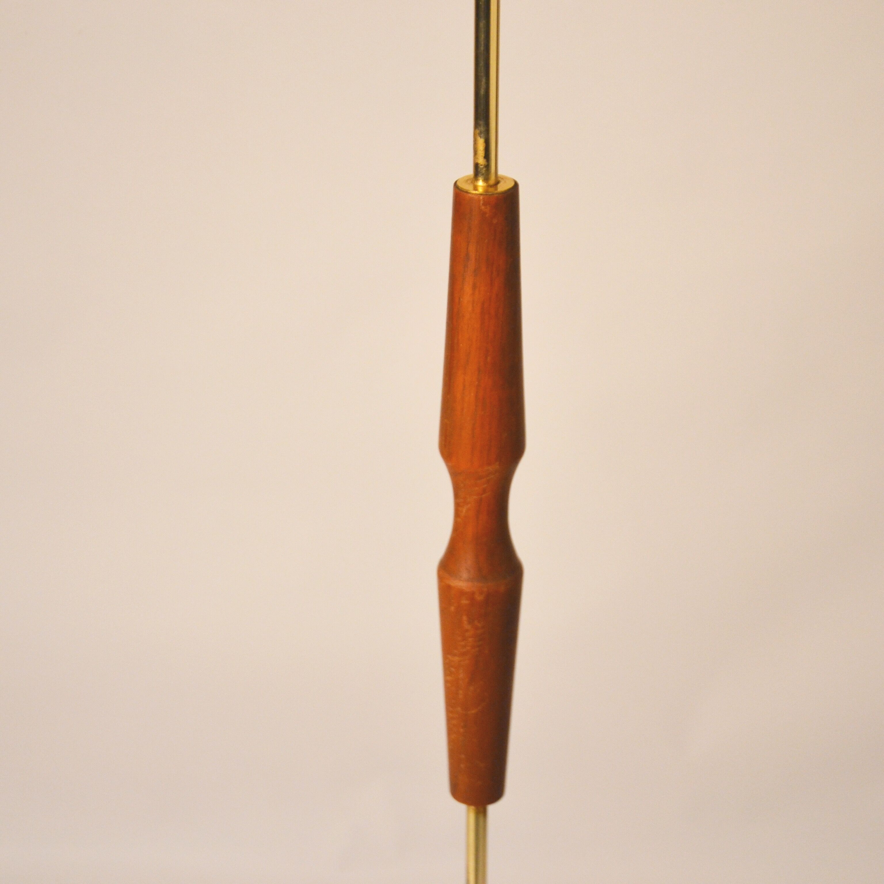 Lamppost in teak and brass 60 years