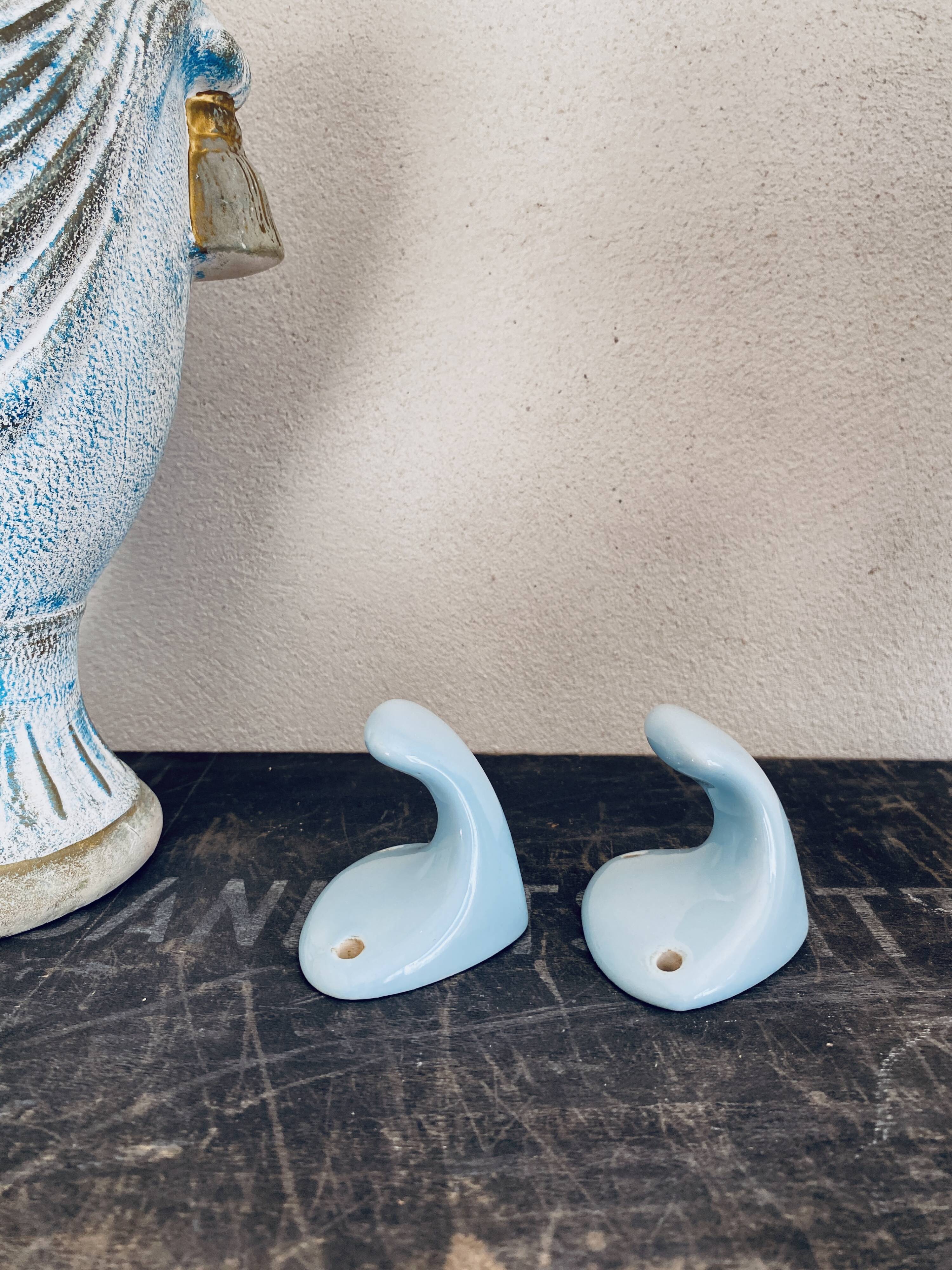 Duo porcelain coat hooks