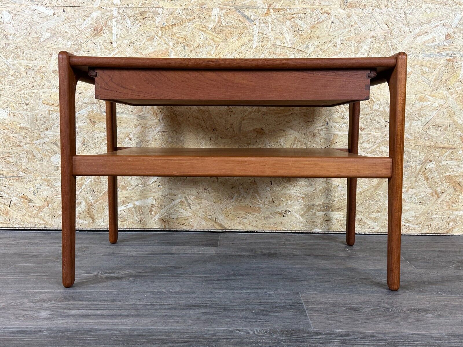 60s 70s teak side table with drawer Arne Wahl Iversen Denmark