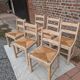 Set of 6 straw chairs