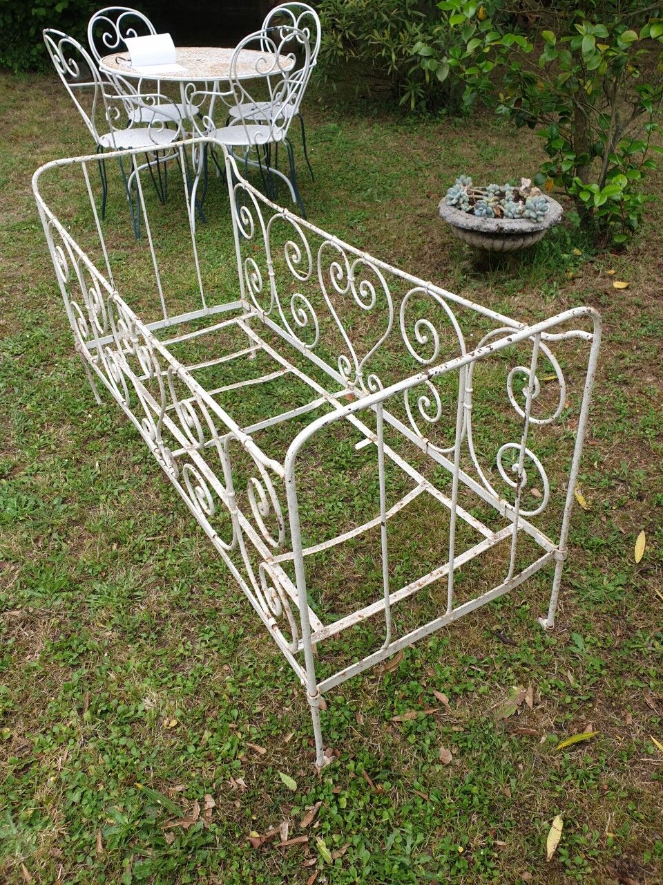 Old wrought iron bed