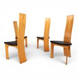 Tranekaer set of 4 Iris dining chairs by Bob van den Berghe, 1980