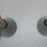 Pair of art deco soliflore vases in slurry