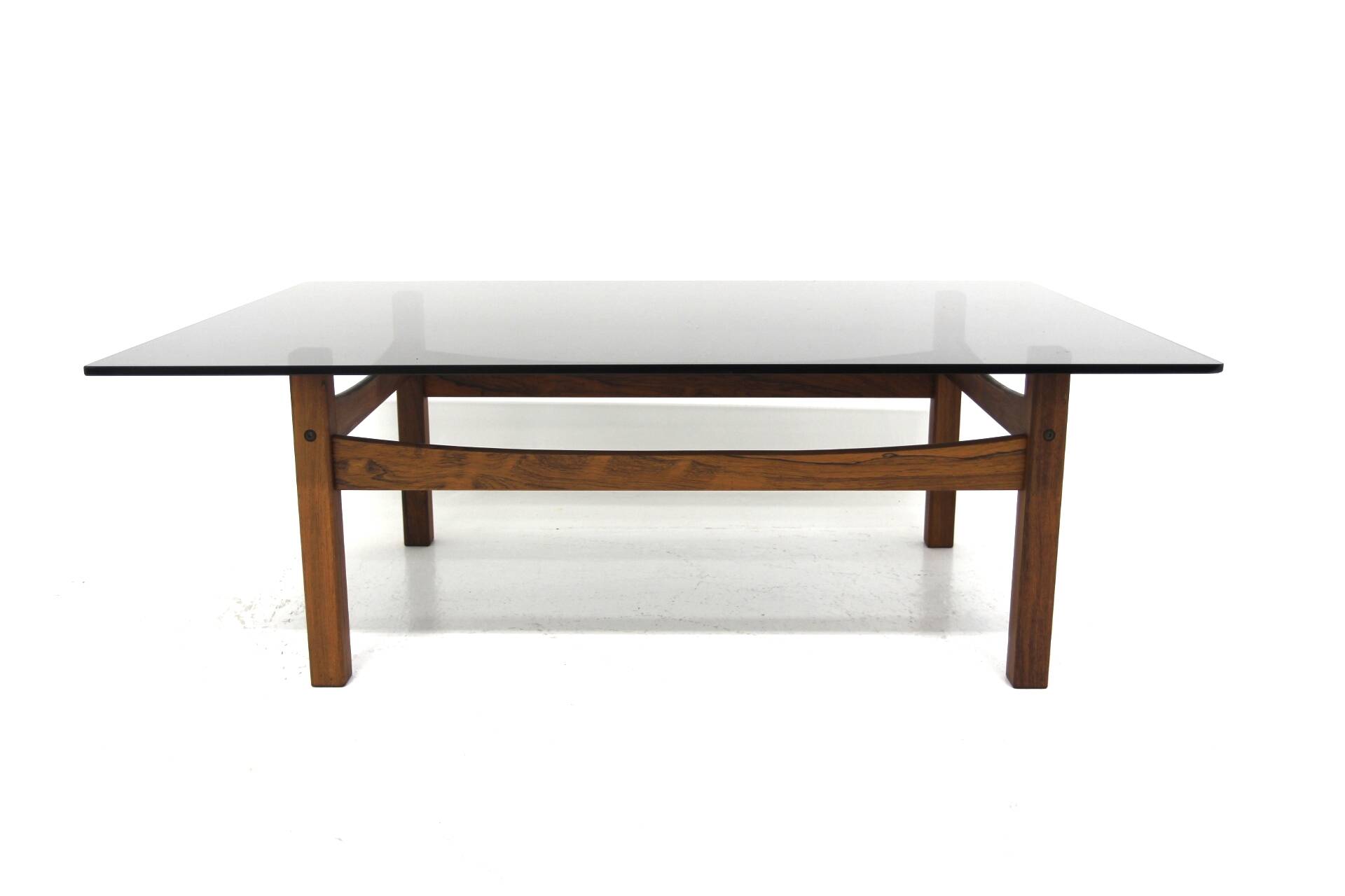 Rosewood and glass coffee table, Sweden, 1970