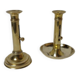 Pair of brass candlesticks