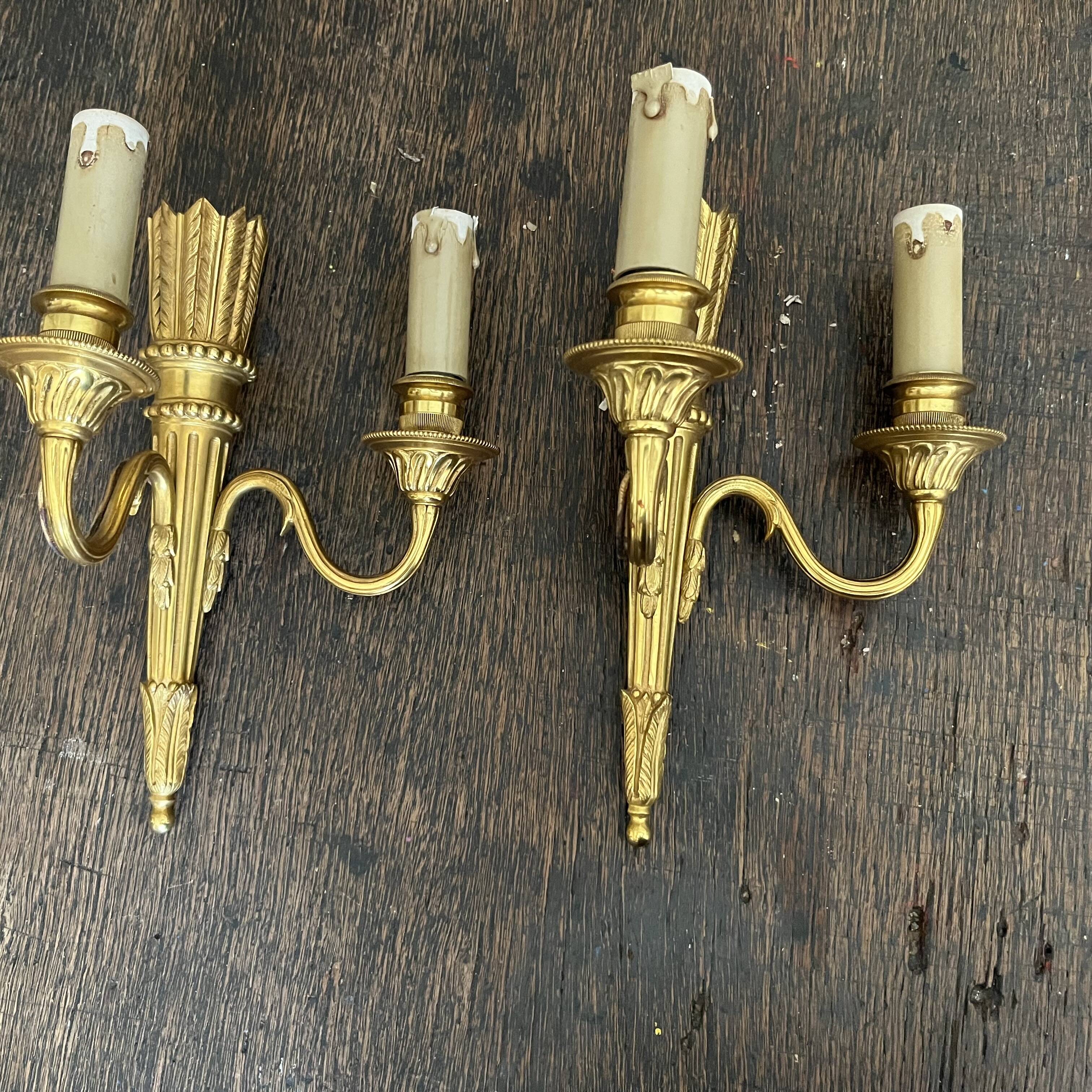 Pair of neo classic wall lights