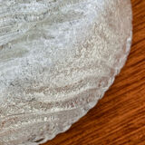 Vintage 1980s Round Molded Glass Ice Cube Wall Sconce