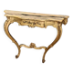 Curved Venetian console in gilded wood, Louis XV style, 20th century