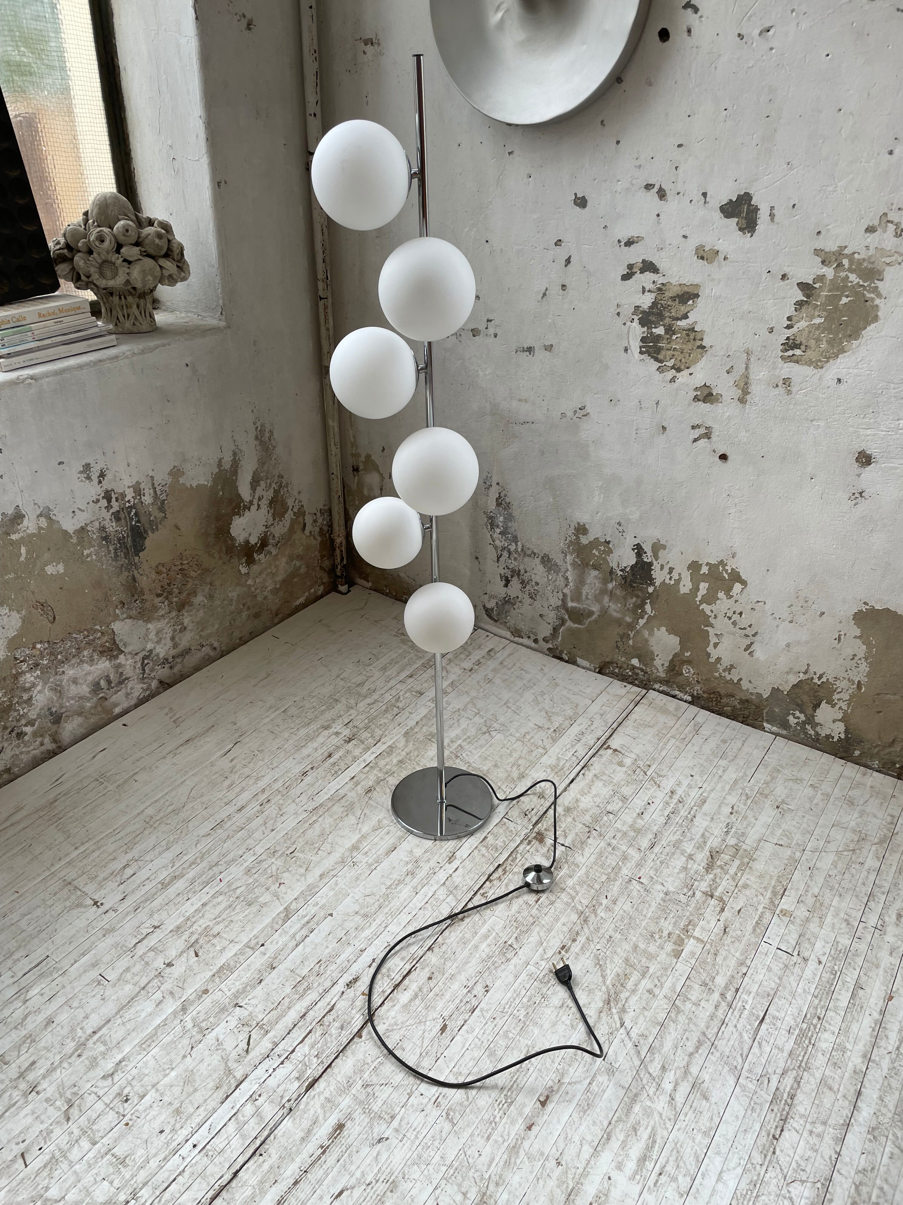 Floor lamp design 70s "balls"